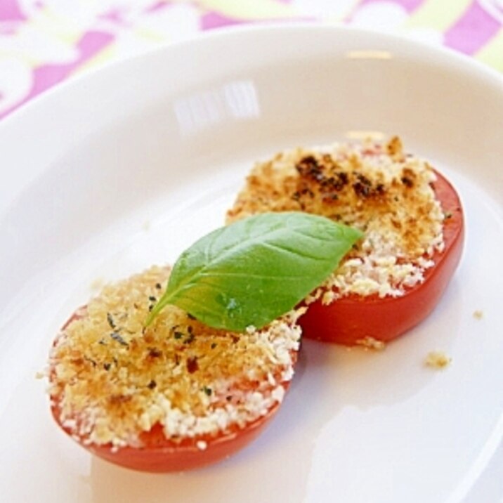 トマトのパン粉焼き バター風味 トースターで簡単 レシピ 作り方 By ホヌ Honu 楽天レシピ